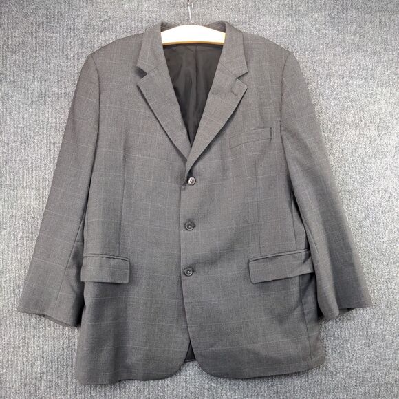Jos. A. Bank Blazer Jacket Mens 3-Button Long Sleeve Gray Shoulder Pad - Picture 2 of 13